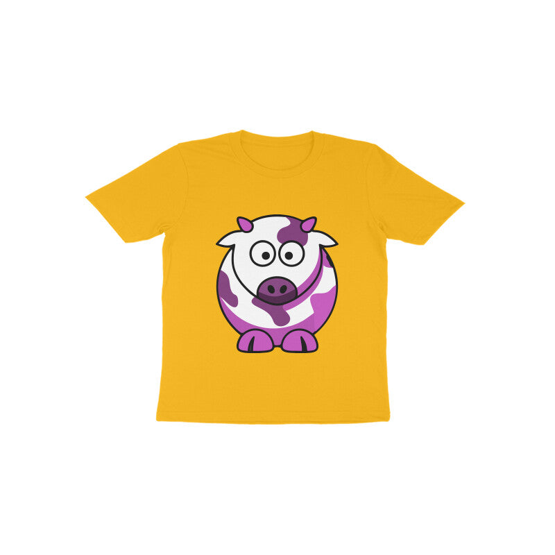 Toddler Half Sleeve Round Neck Tshirt – Cow puraidoprints