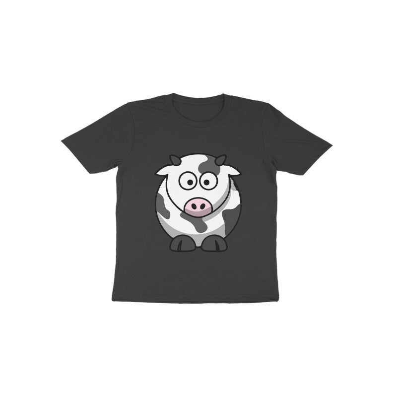 Toddler Half Sleeve Round Neck Tshirt – Cow puraidoprints