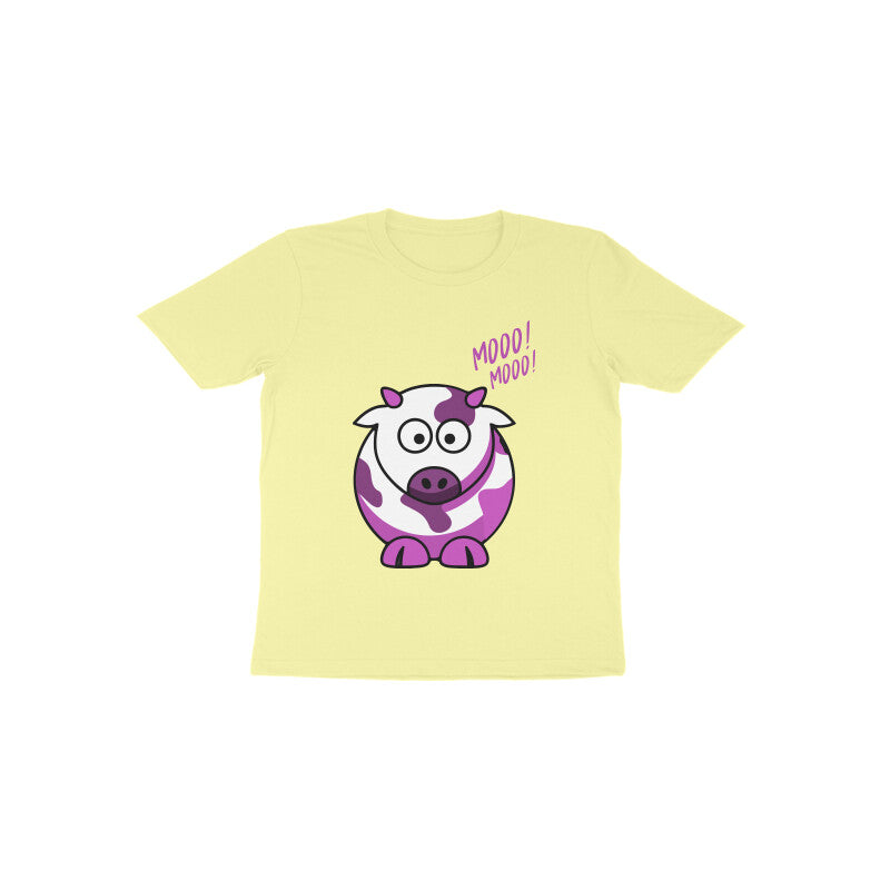 Toddler Half Sleeve Round Neck Tshirt – Cow puraidoprints