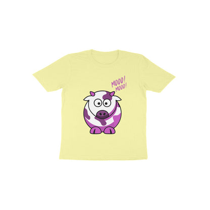 Toddler Half Sleeve Round Neck Tshirt – Cow puraidoprints