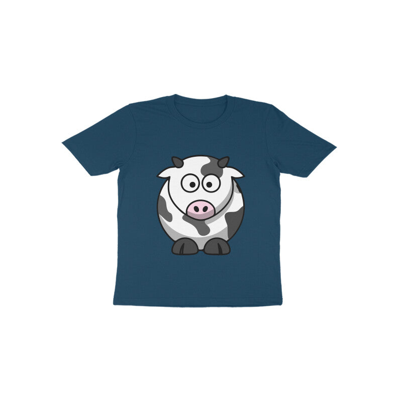 Toddler Half Sleeve Round Neck Tshirt – Cow puraidoprints