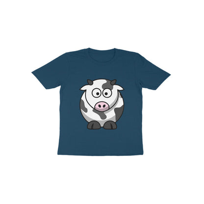 Toddler Half Sleeve Round Neck Tshirt – Cow puraidoprints