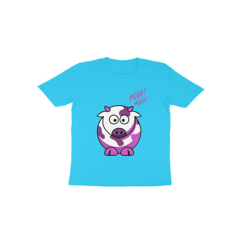 Toddler Half Sleeve Round Neck Tshirt – Cow puraidoprints