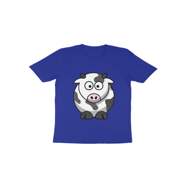 Toddler Half Sleeve Round Neck Tshirt – Cow puraidoprints