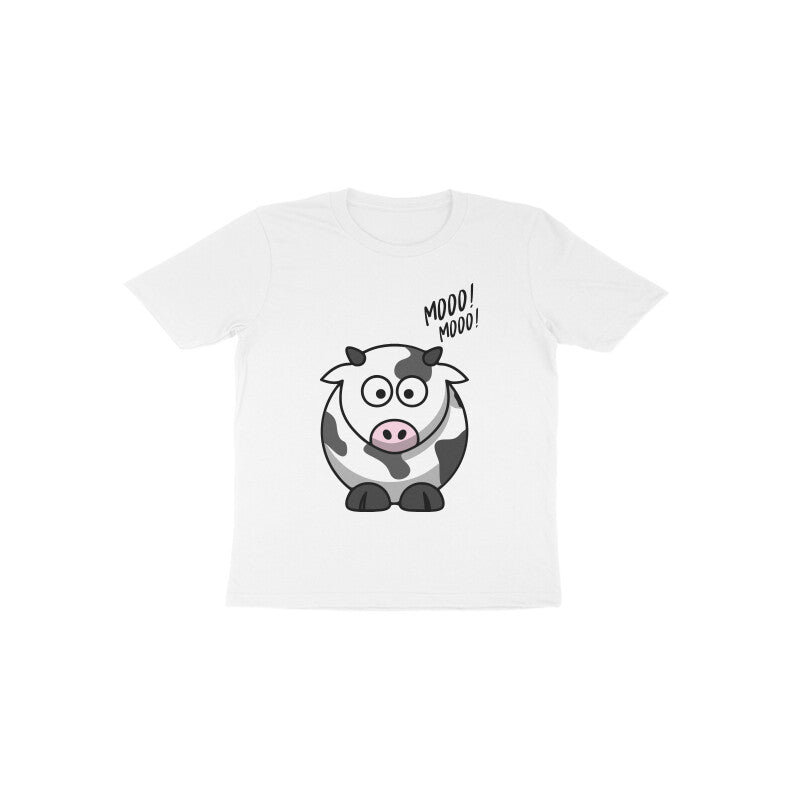 Toddler Half Sleeve Round Neck Tshirt – Cow puraidoprints