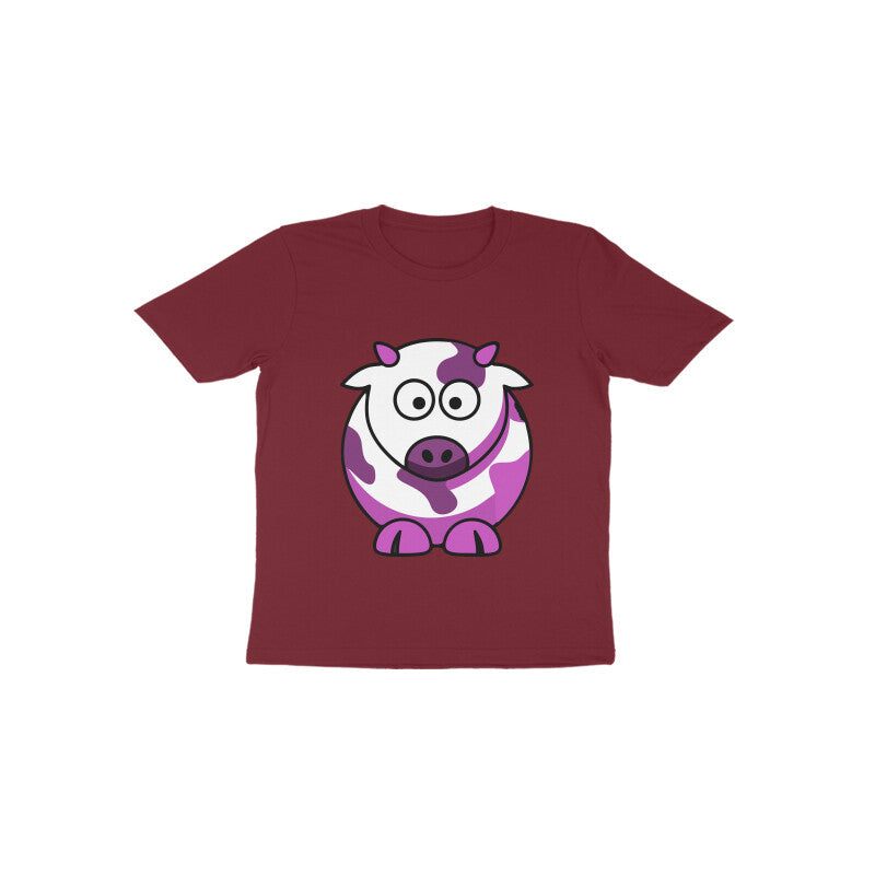 Toddler Half Sleeve Round Neck Tshirt – Cow puraidoprints