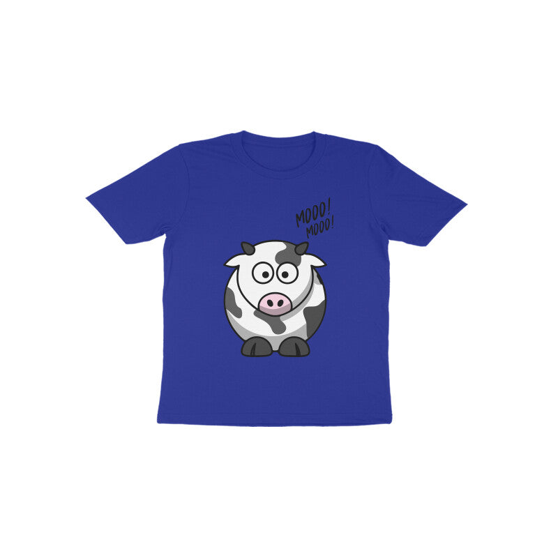Toddler Half Sleeve Round Neck Tshirt – Cow puraidoprints