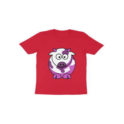 Toddler Half Sleeve Round Neck Tshirt – Cow puraidoprints