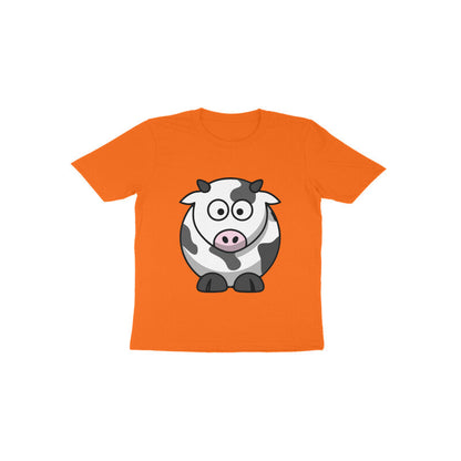Toddler Half Sleeve Round Neck Tshirt – Cow puraidoprints