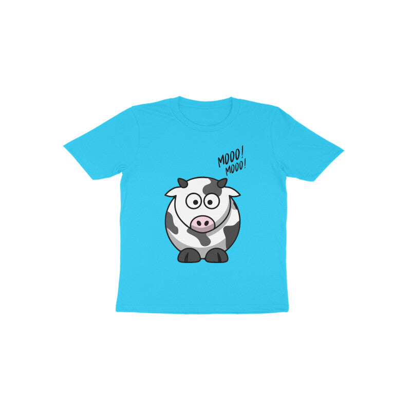 Toddler Half Sleeve Round Neck Tshirt – Cow puraidoprints