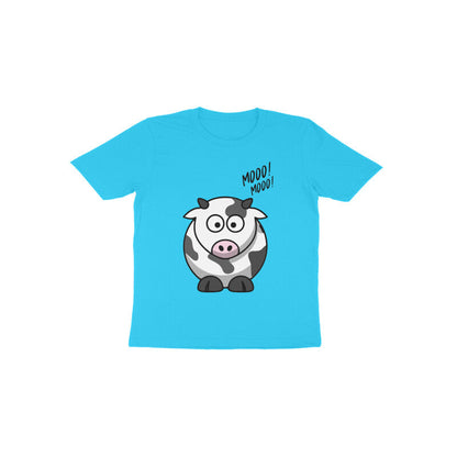 Toddler Half Sleeve Round Neck Tshirt – Cow puraidoprints