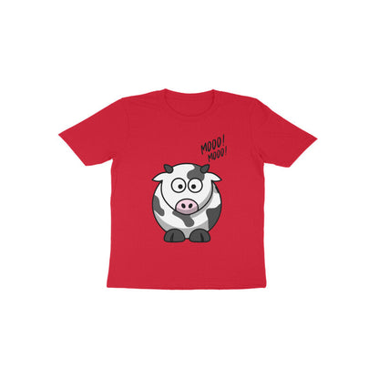 Toddler Half Sleeve Round Neck Tshirt – Cow puraidoprints