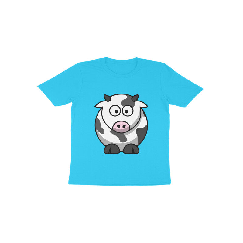 Toddler Half Sleeve Round Neck Tshirt – Cow puraidoprints