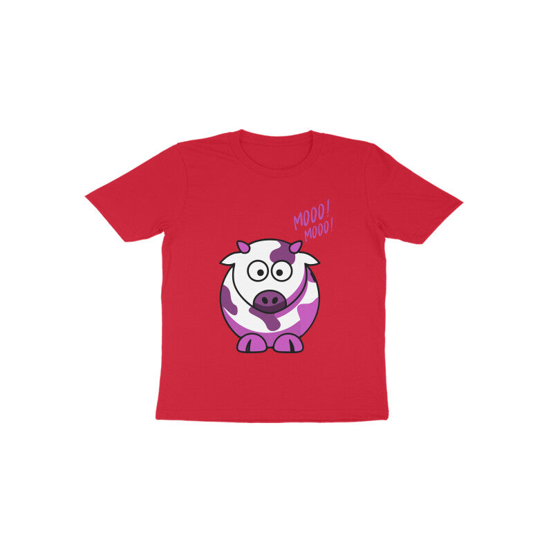 Toddler Half Sleeve Round Neck Tshirt – Cow puraidoprints