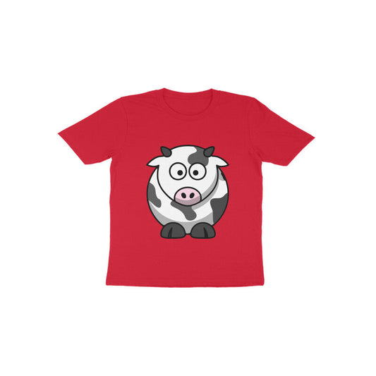 Toddler Half Sleeve Round Neck Tshirt – Cow puraidoprints