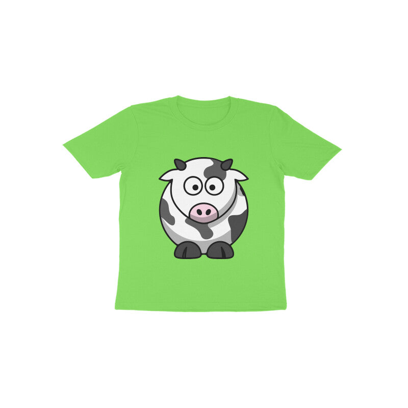 Toddler Half Sleeve Round Neck Tshirt – Cow puraidoprints