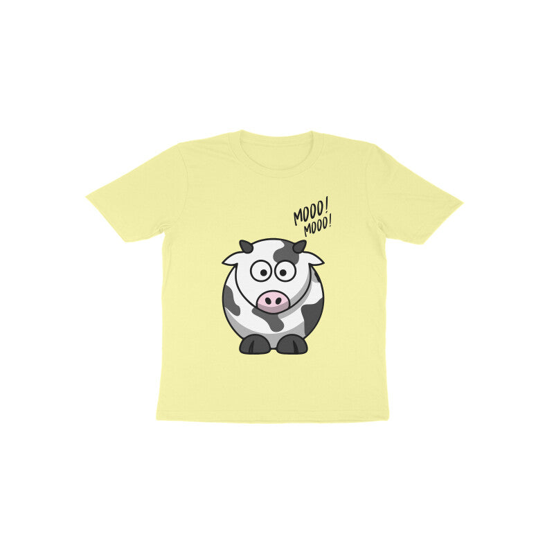 Toddler Half Sleeve Round Neck Tshirt – Cow puraidoprints