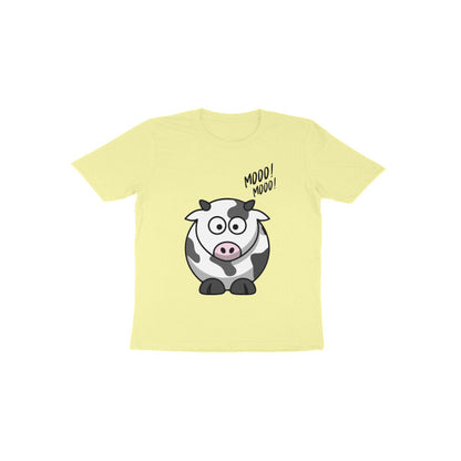 Toddler Half Sleeve Round Neck Tshirt – Cow puraidoprints