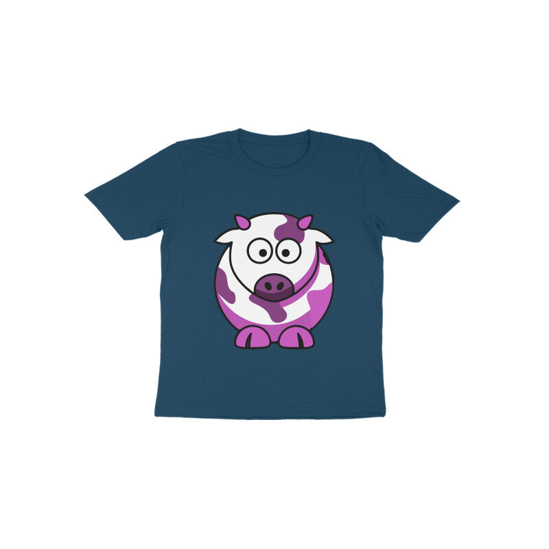 Toddler Half Sleeve Round Neck Tshirt – Cow puraidoprints
