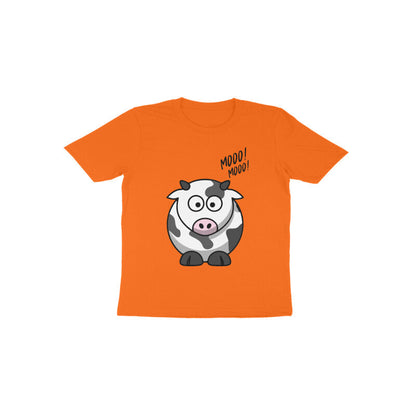 Toddler Half Sleeve Round Neck Tshirt – Cow puraidoprints
