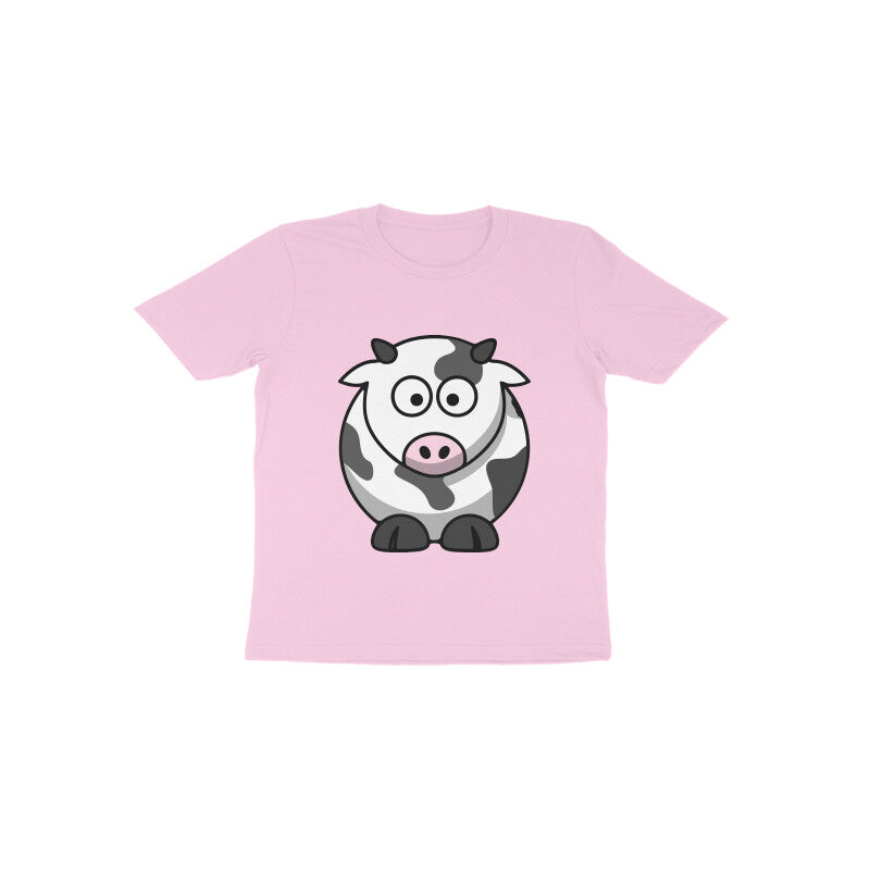 Toddler Half Sleeve Round Neck Tshirt – Cow puraidoprints