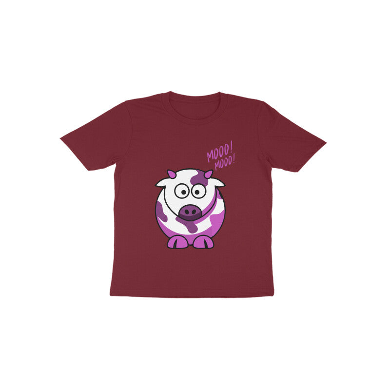 Toddler Half Sleeve Round Neck Tshirt – Cow puraidoprints