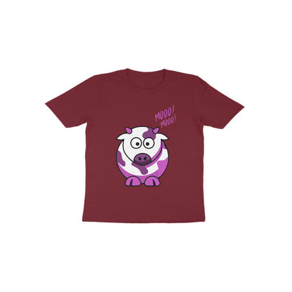 Toddler Half Sleeve Round Neck Tshirt – Cow puraidoprints