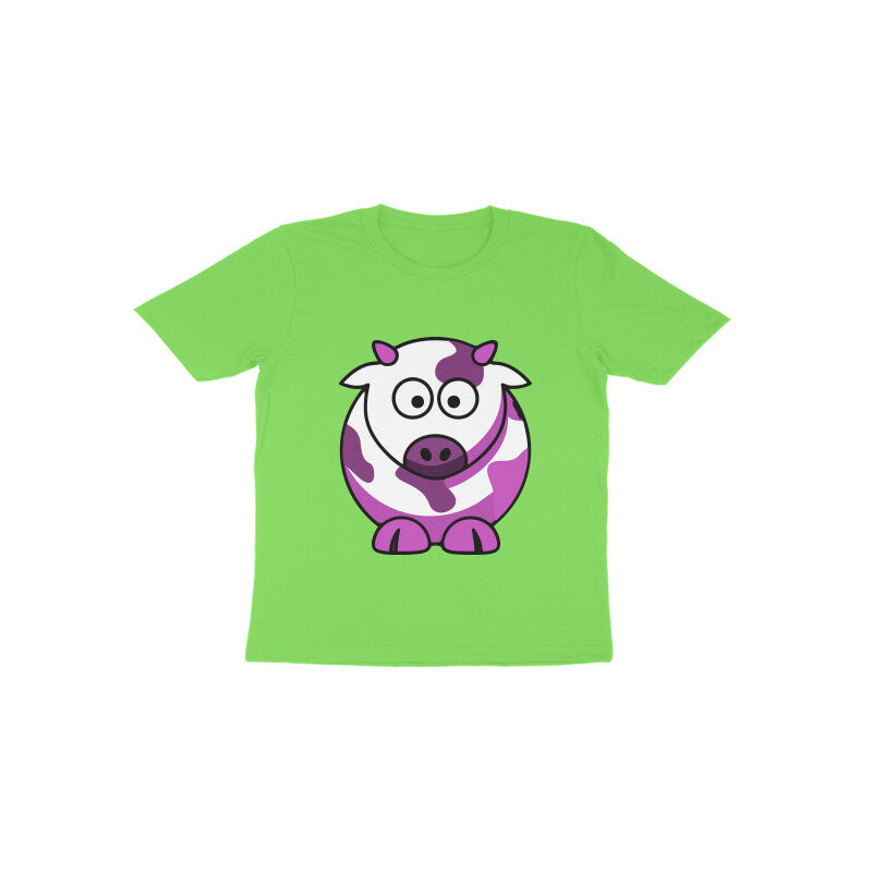 Toddler Half Sleeve Round Neck Tshirt – Cow puraidoprints