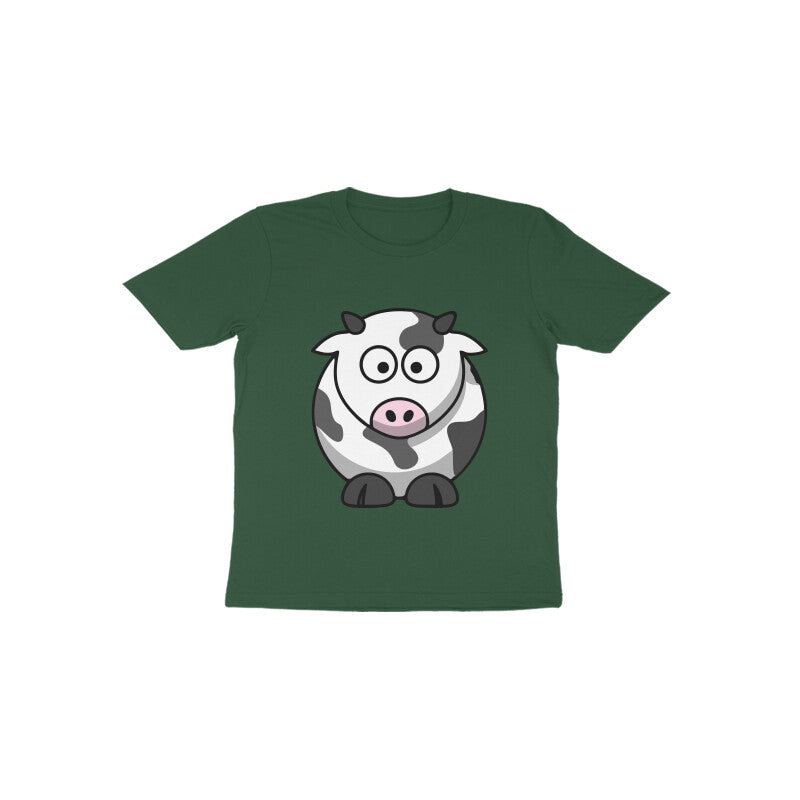 Toddler Half Sleeve Round Neck Tshirt – Cow puraidoprints