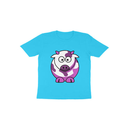 Toddler Half Sleeve Round Neck Tshirt – Cow puraidoprints