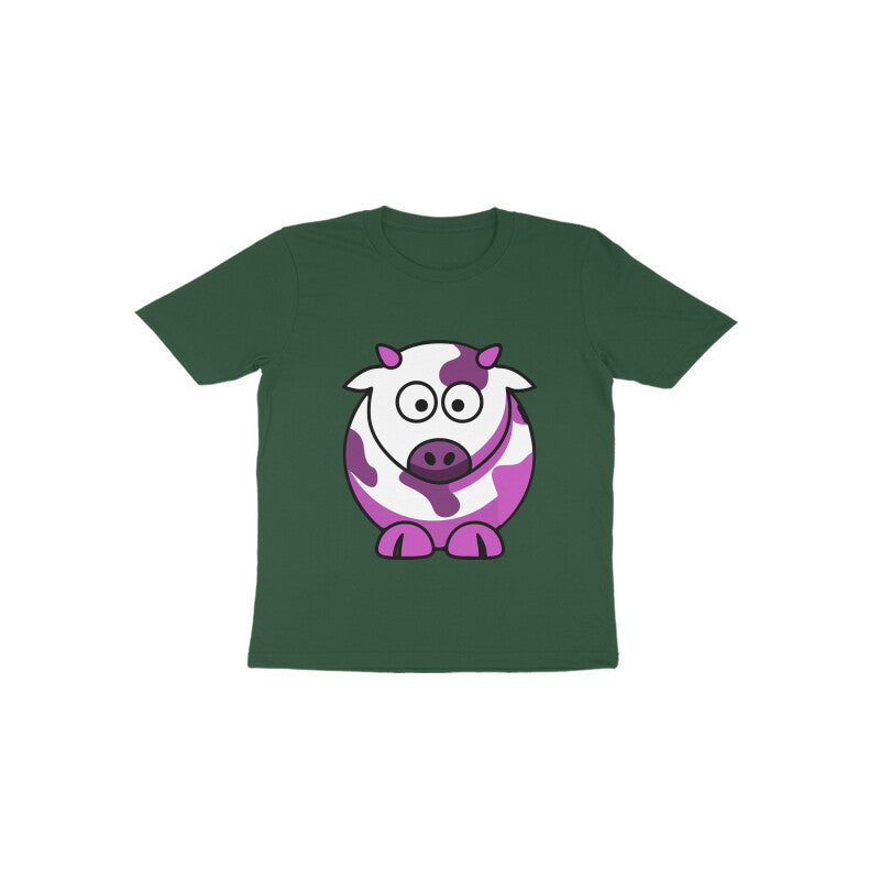 Toddler Half Sleeve Round Neck Tshirt – Cow puraidoprints