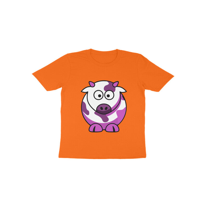 Toddler Half Sleeve Round Neck Tshirt – Cow puraidoprints