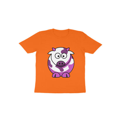 Toddler Half Sleeve Round Neck Tshirt – Cow puraidoprints