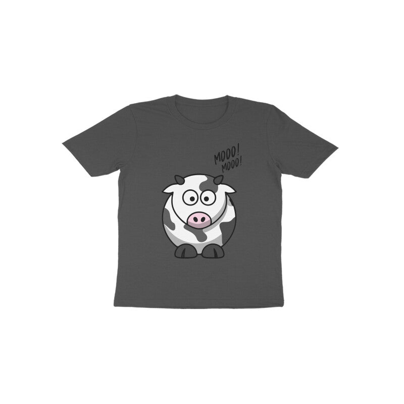 Toddler Half Sleeve Round Neck Tshirt – Cow puraidoprints