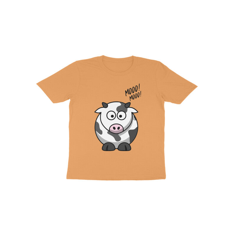 Toddler Half Sleeve Round Neck Tshirt – Cow puraidoprints