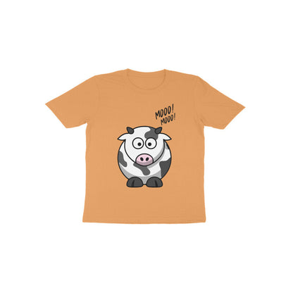 Toddler Half Sleeve Round Neck Tshirt – Cow puraidoprints