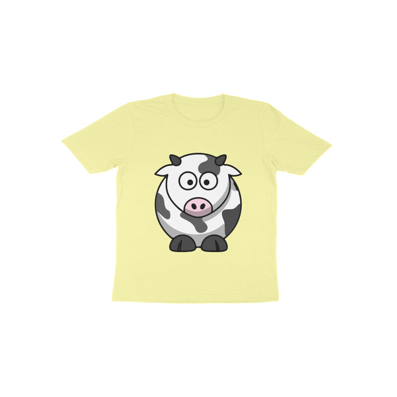 Toddler Half Sleeve Round Neck Tshirt – Cow puraidoprints