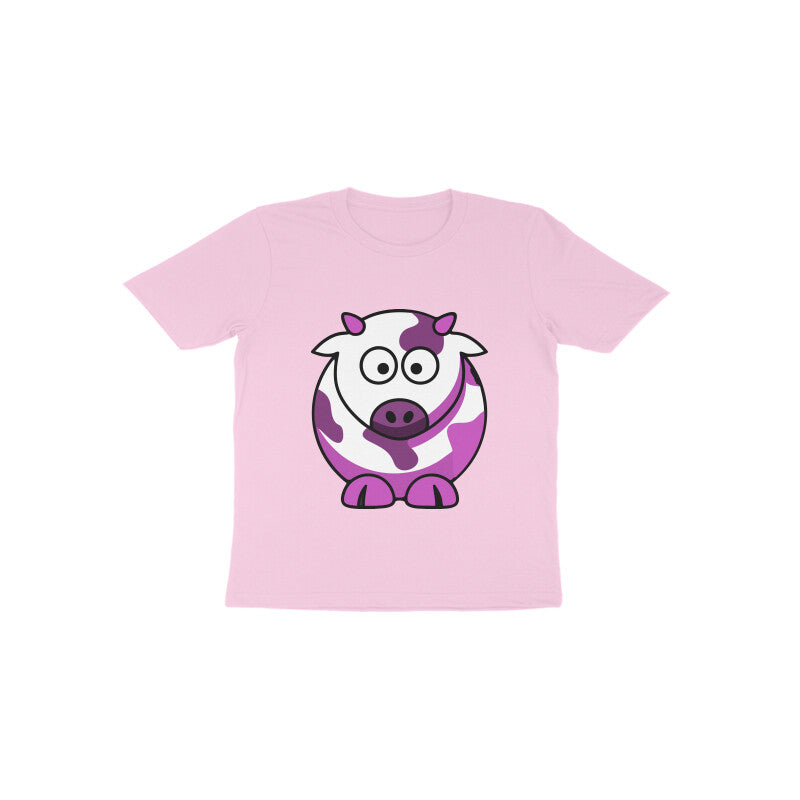 Toddler Half Sleeve Round Neck Tshirt – Cow puraidoprints