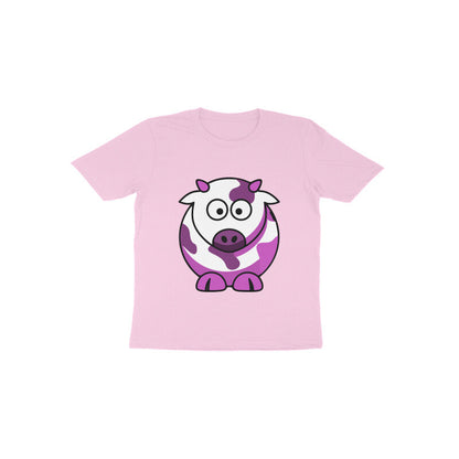 Toddler Half Sleeve Round Neck Tshirt – Cow puraidoprints