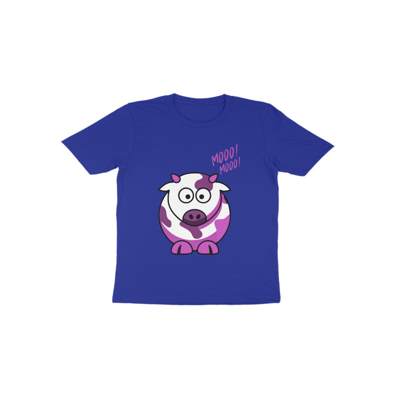 Toddler Half Sleeve Round Neck Tshirt – Cow puraidoprints
