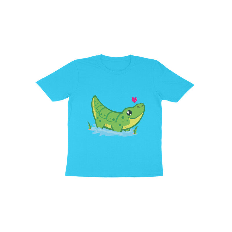Toddler Half Sleeve Round Neck Tshirt – Cute Croc puraidoprints