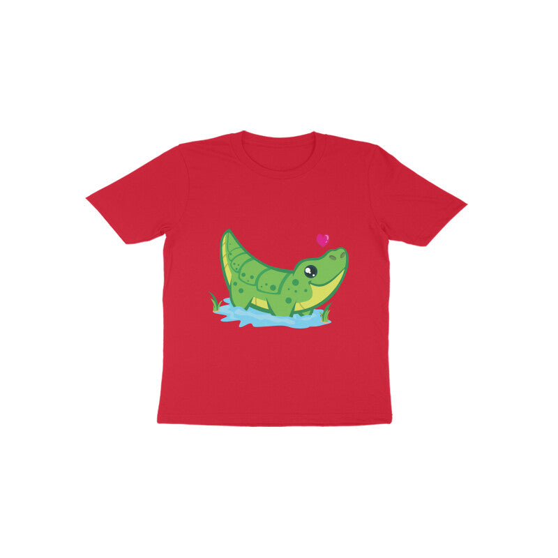 Toddler Half Sleeve Round Neck Tshirt – Cute Croc puraidoprints