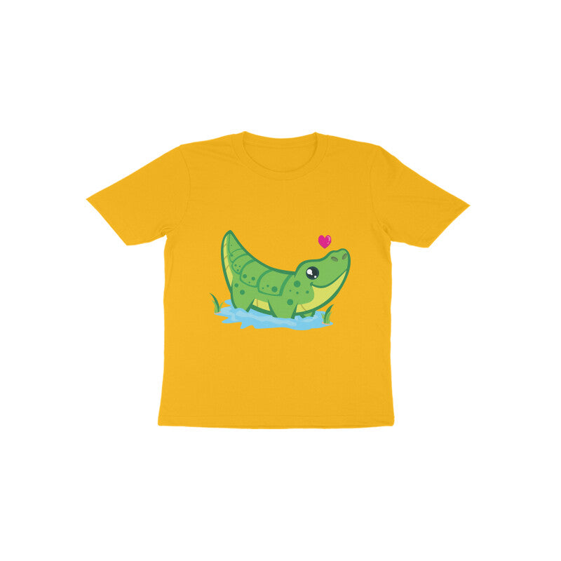 Toddler Half Sleeve Round Neck Tshirt – Cute Croc puraidoprints