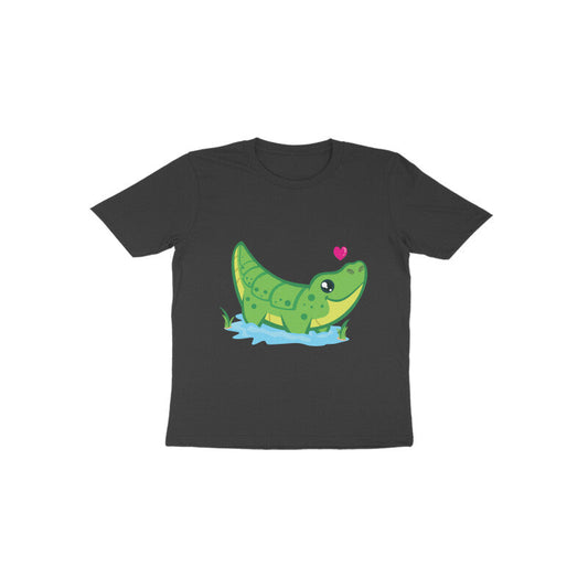 Toddler Half Sleeve Round Neck Tshirt – Cute Croc puraidoprints