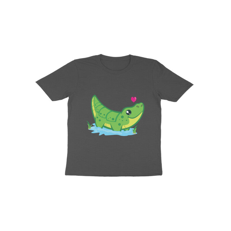 Toddler Half Sleeve Round Neck Tshirt – Cute Croc puraidoprints