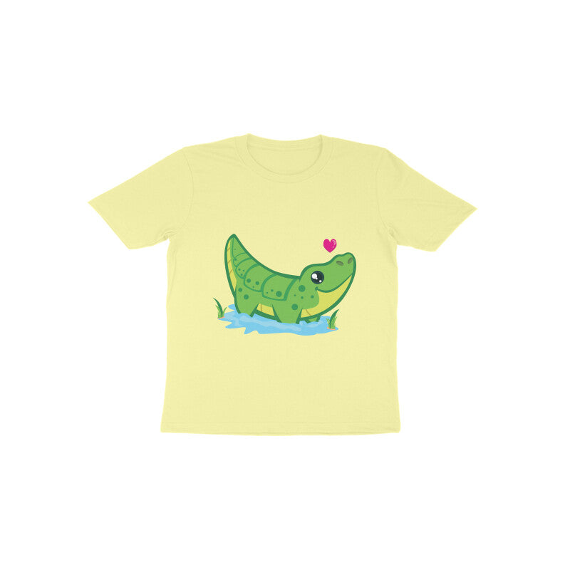 Toddler Half Sleeve Round Neck Tshirt – Cute Croc puraidoprints