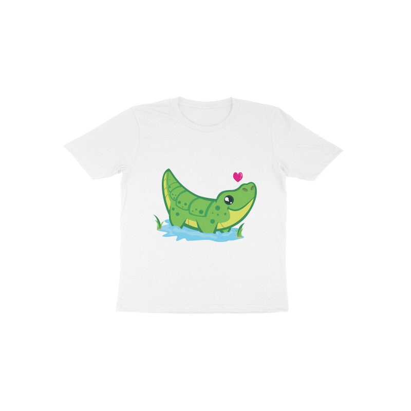 Toddler Half Sleeve Round Neck Tshirt – Cute Croc puraidoprints