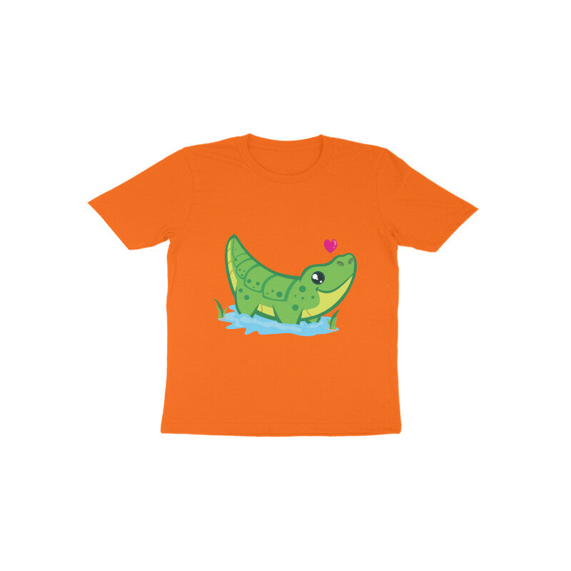 Toddler Half Sleeve Round Neck Tshirt – Cute Croc puraidoprints