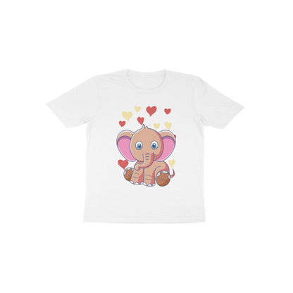 Toddler Half Sleeve Round Neck Tshirt – Cute Elephant puraidoprints
