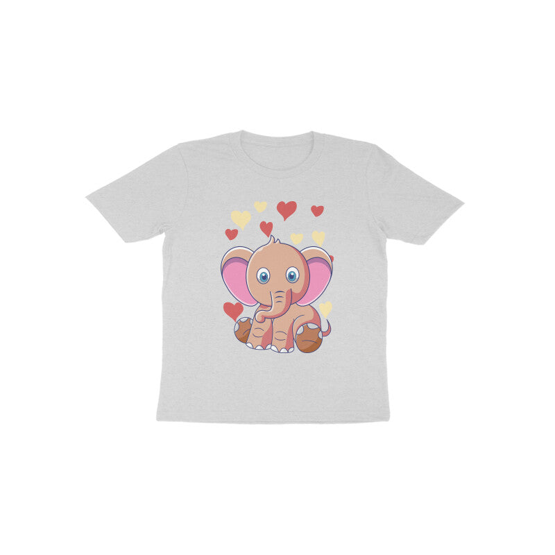Toddler Half Sleeve Round Neck Tshirt – Cute Elephant puraidoprints